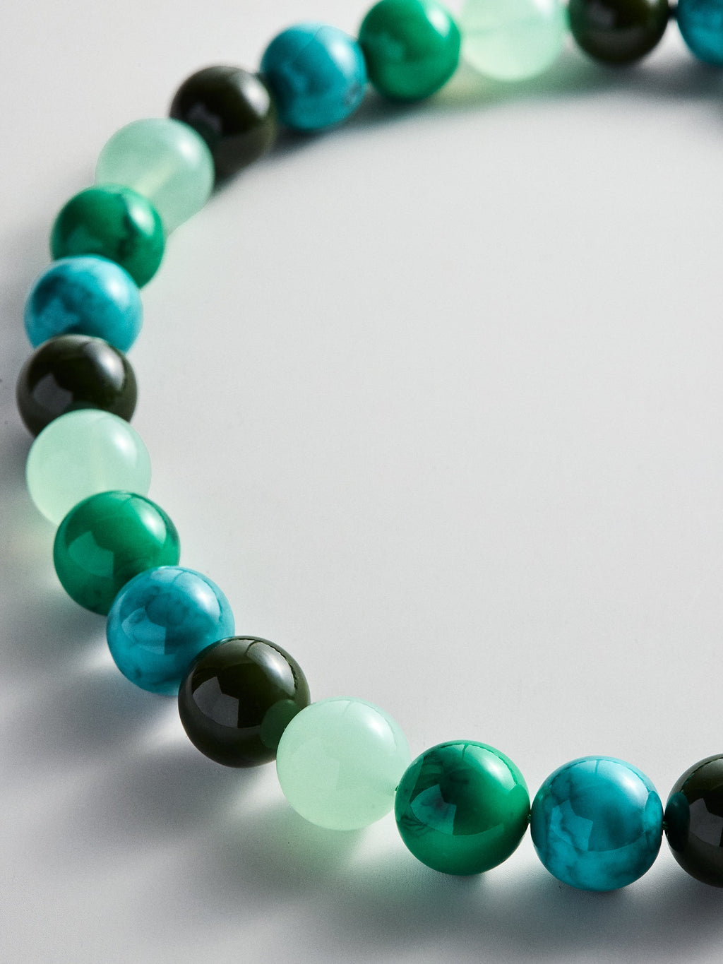 Mini Jane Beaded Necklace - Blue Multi Bead
