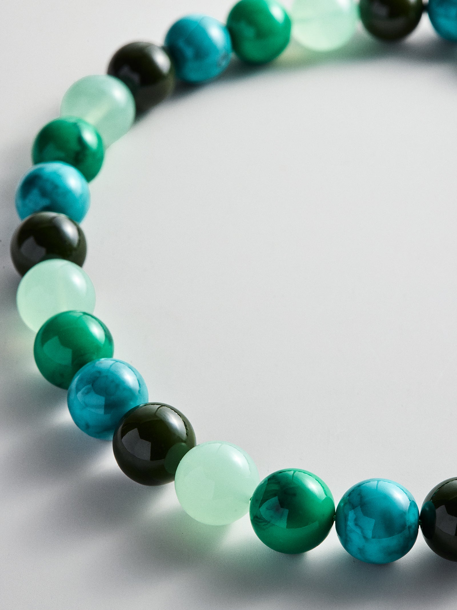 Mini Jane Beaded Necklace - Blue Multi Bead
