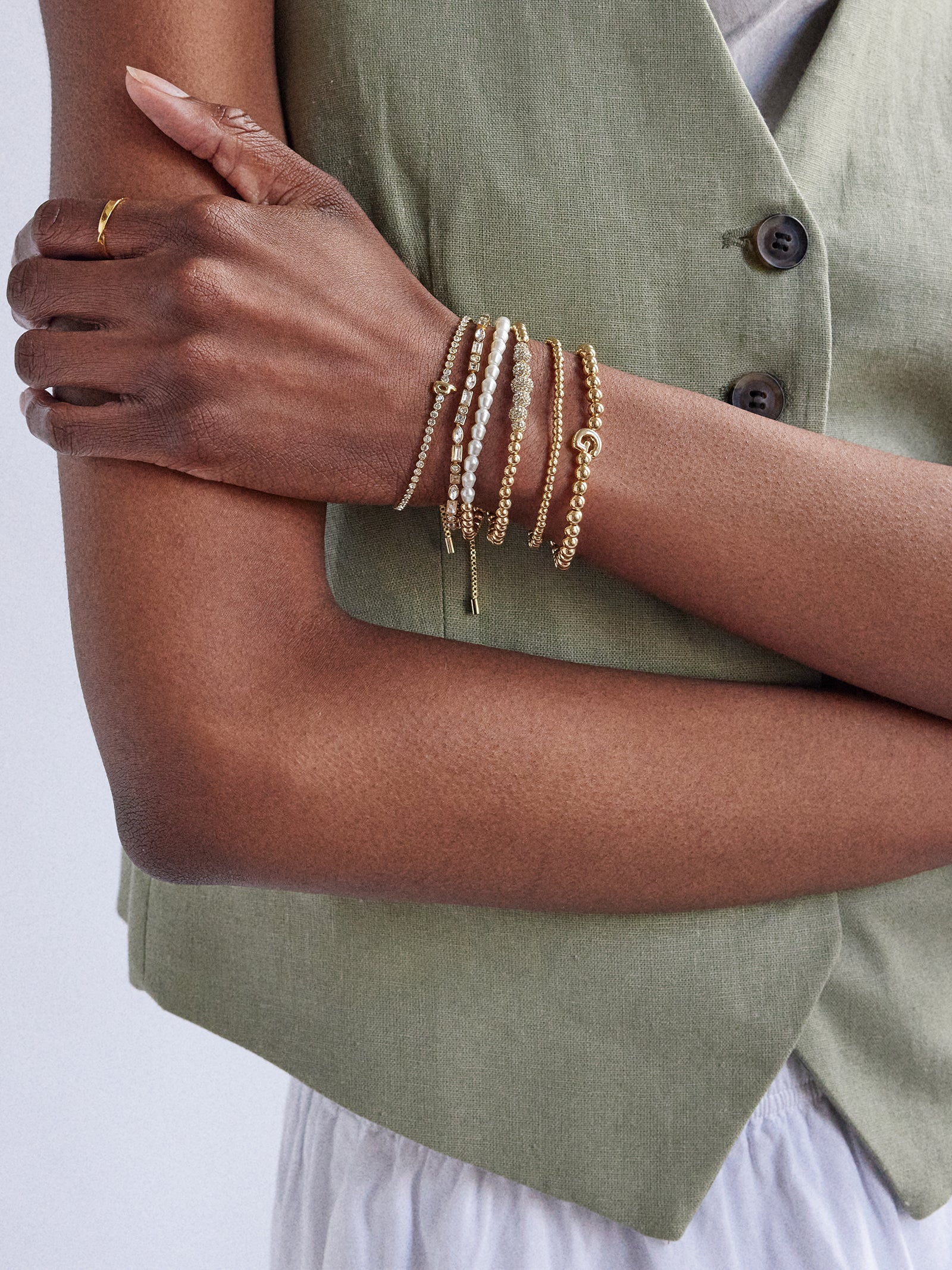 Pippa Pisa Bracelet - Gold/Pearl