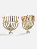 Light the Candles Menorah Stud Earrings - Menorah