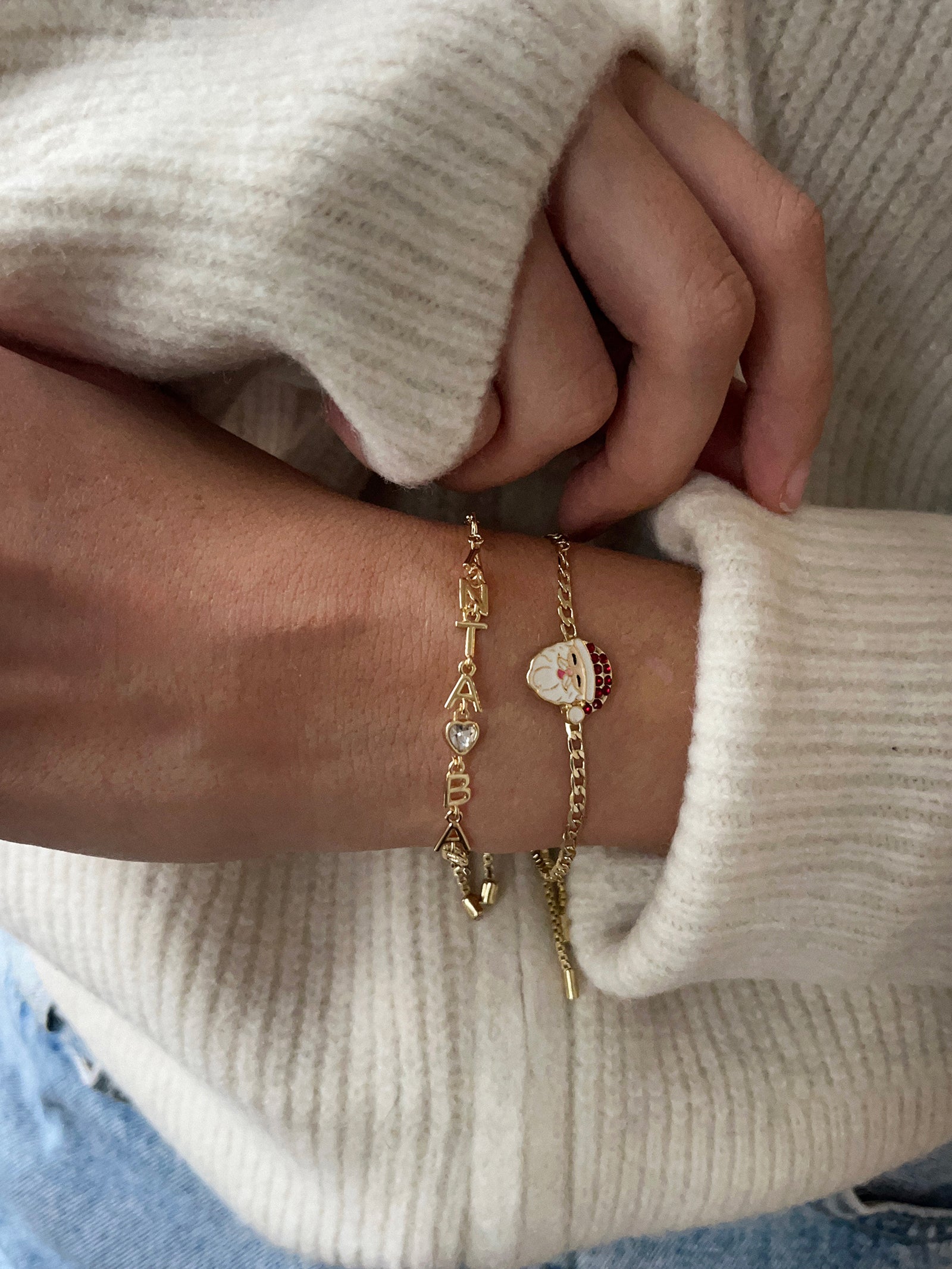 Snow Beau Holiday Bracelet Set - Santa Claus