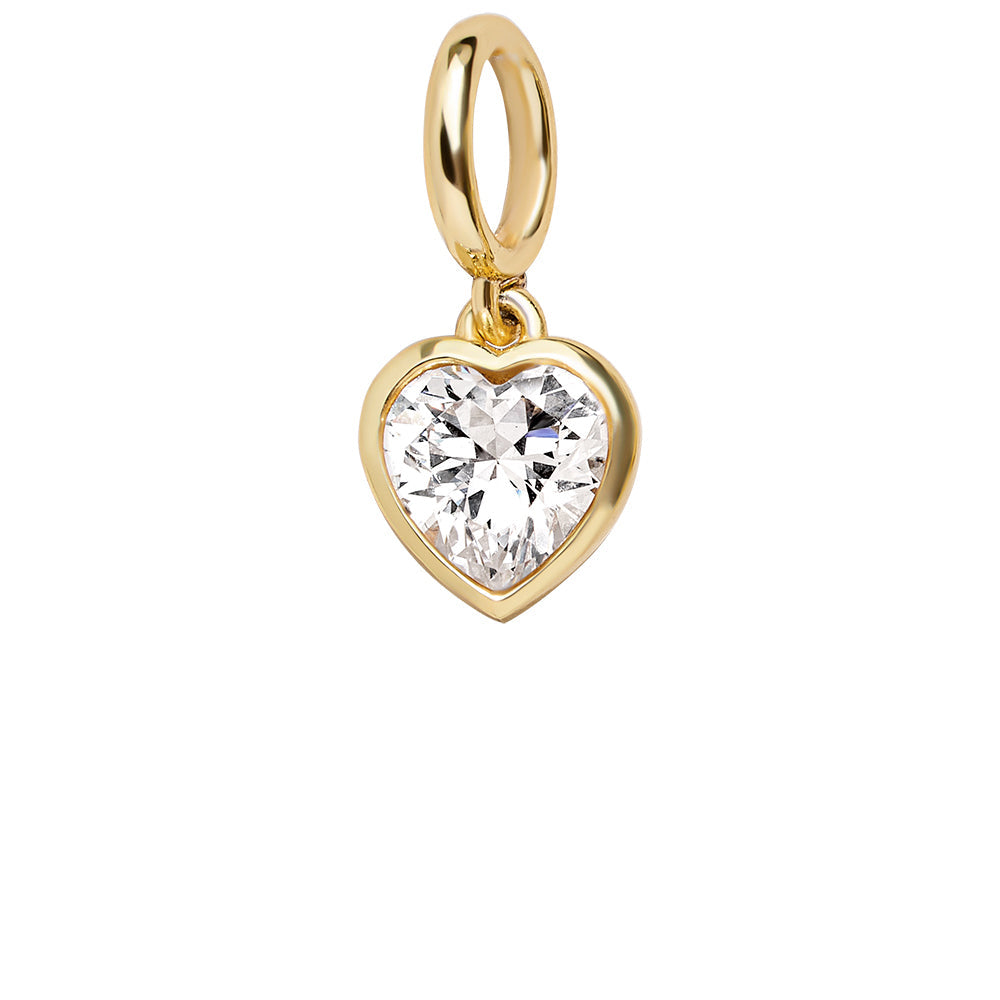 Heart Cluster Charm - Heart Gem