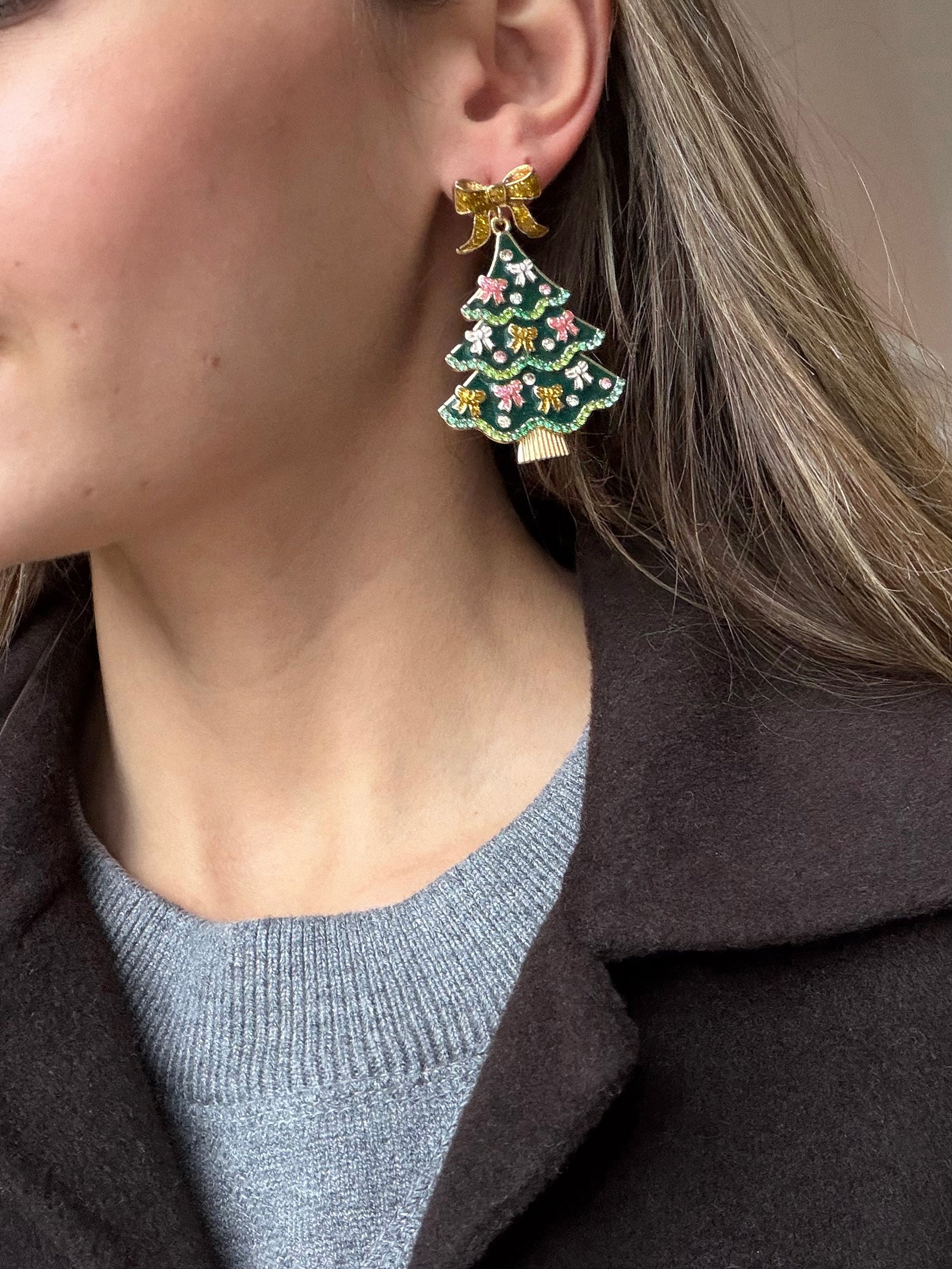 Feeling Pine Christmas Tree Earrings - Christmas Tree