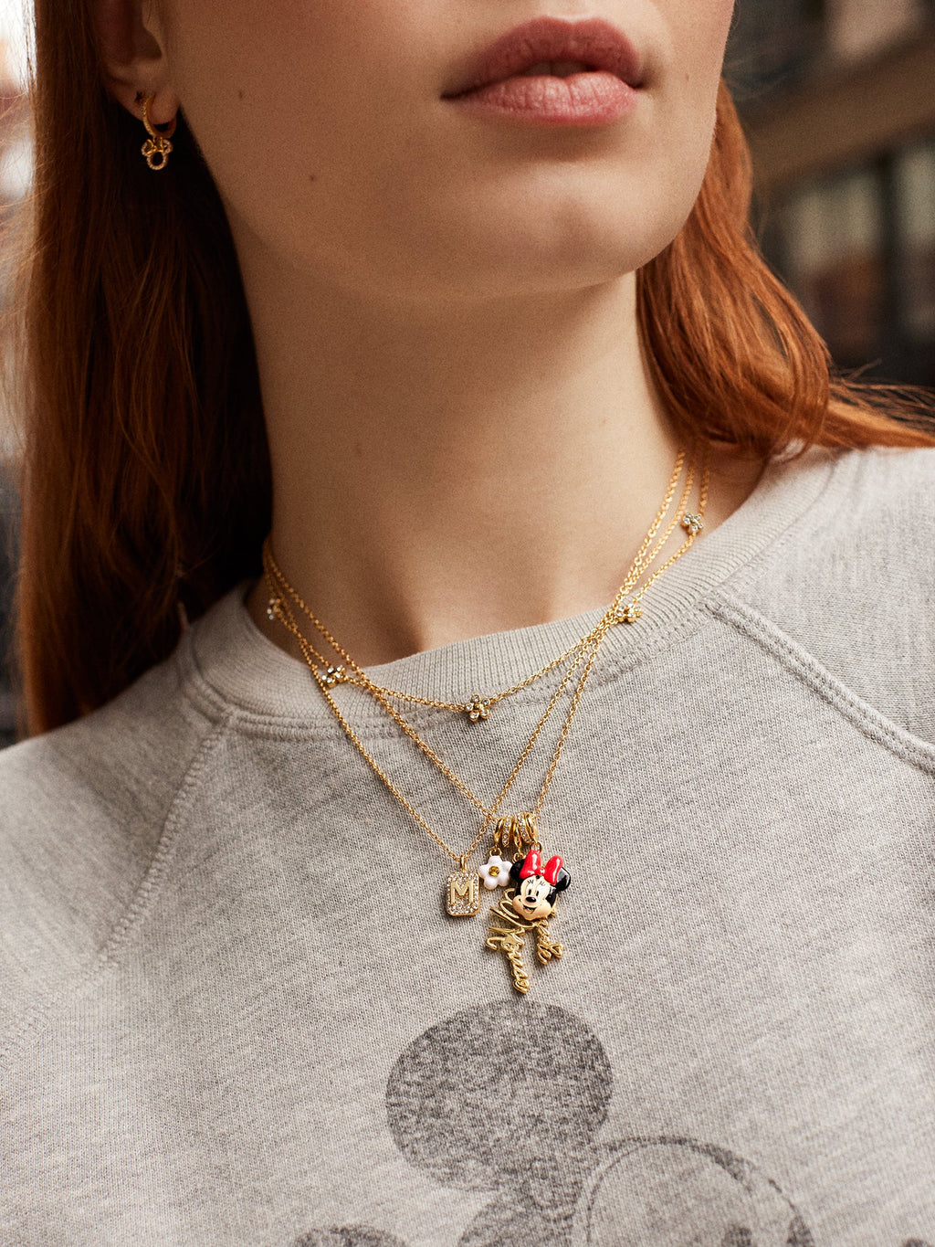 Disney Minnie Mouse Cluster Charm Necklace - Minnie Mouse