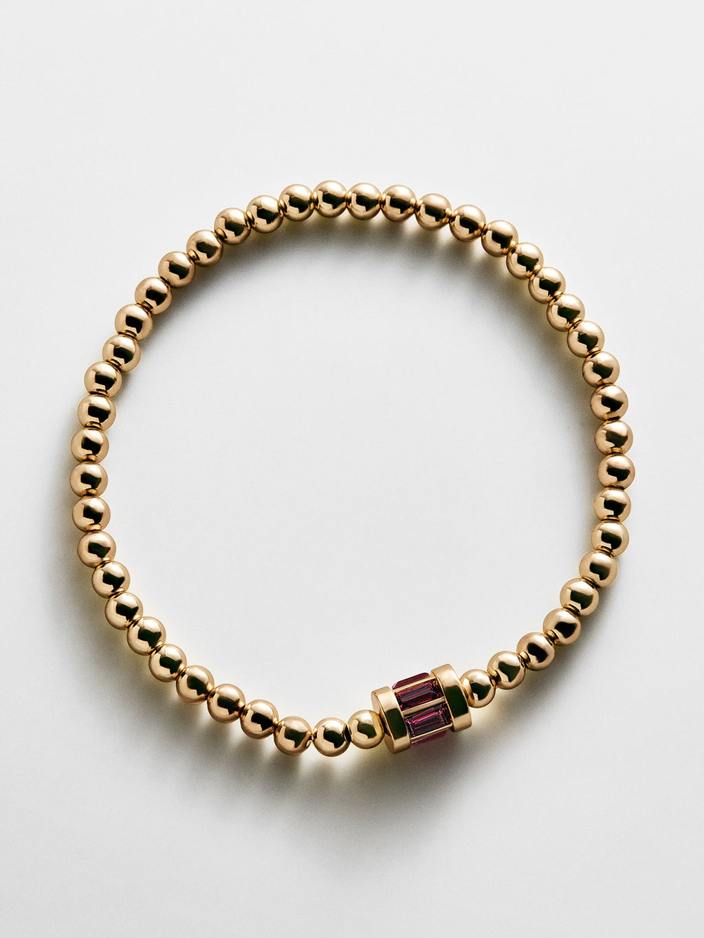 Tatum Baguette Pisa Bracelet - Garnet
