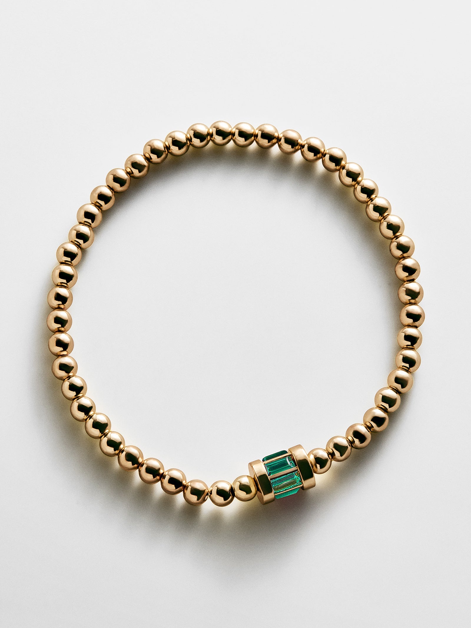 Tatum Baguette Pisa Bracelet - Emerald