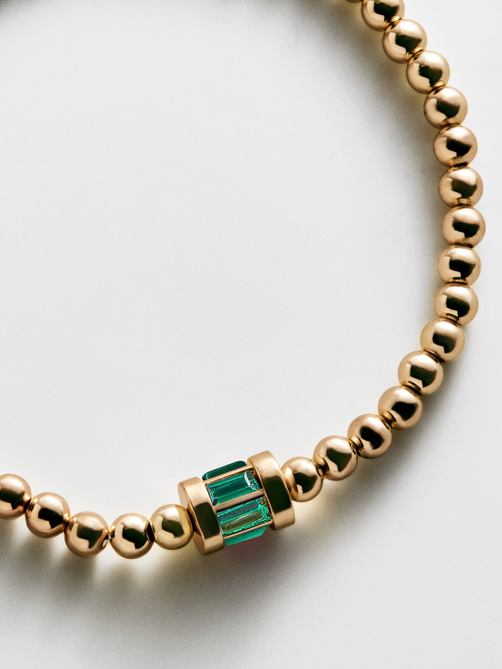 Tatum Baguette Pisa Bracelet - Emerald