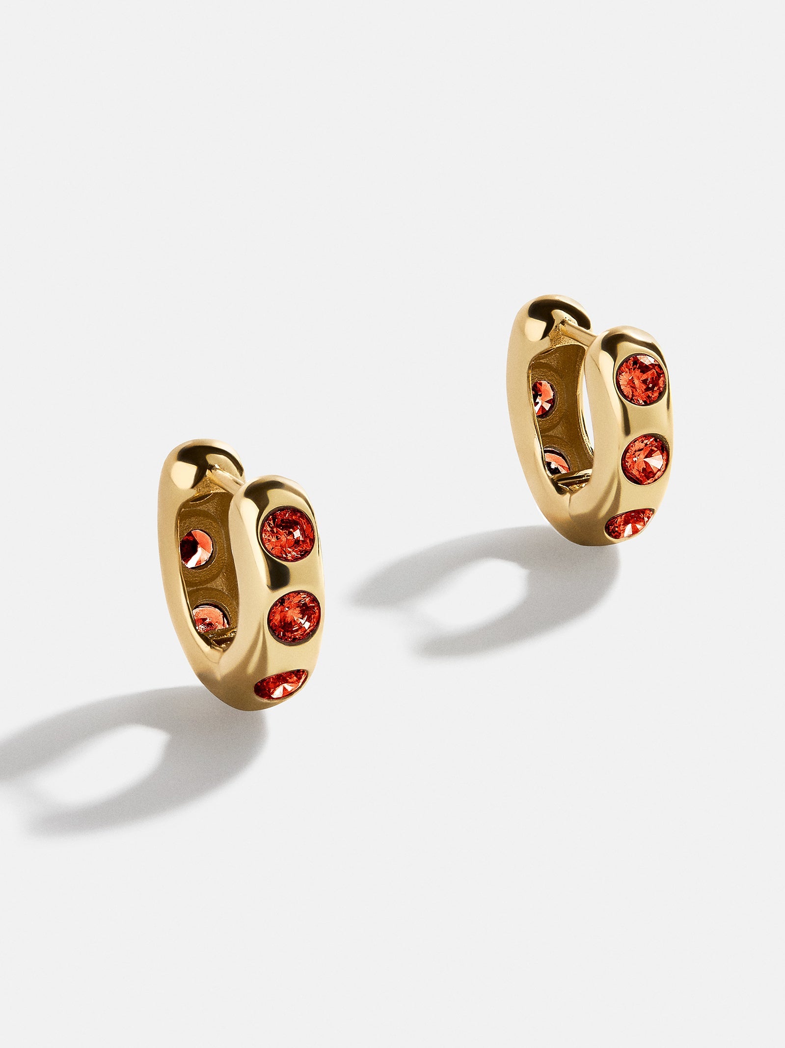 Sydney 18K Gold Plated Sterling Silver Birthstone Earrings - Garnet