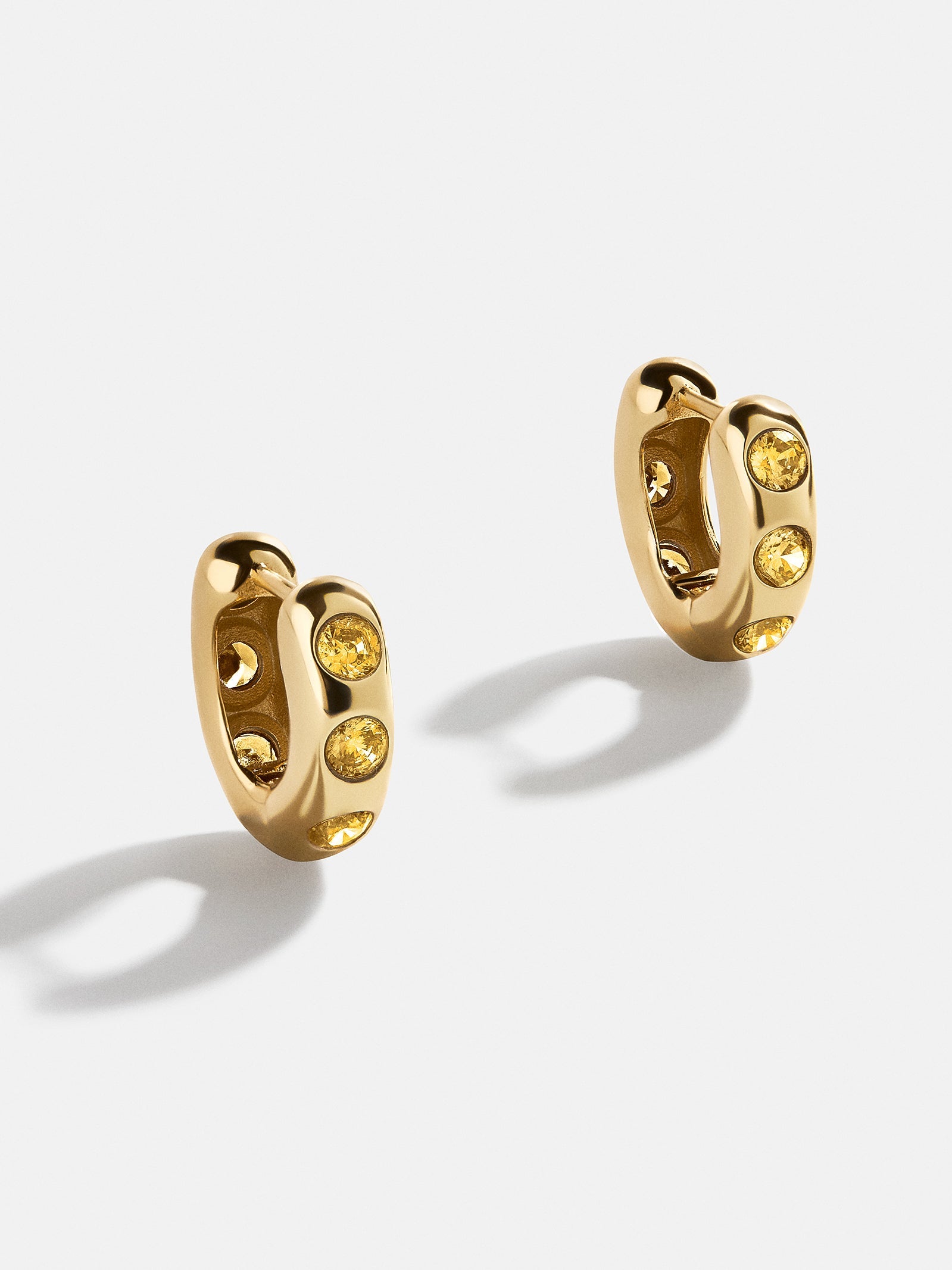 Sydney 18K Gold Plated Sterling Silver Birthstone Earrings - Topaz