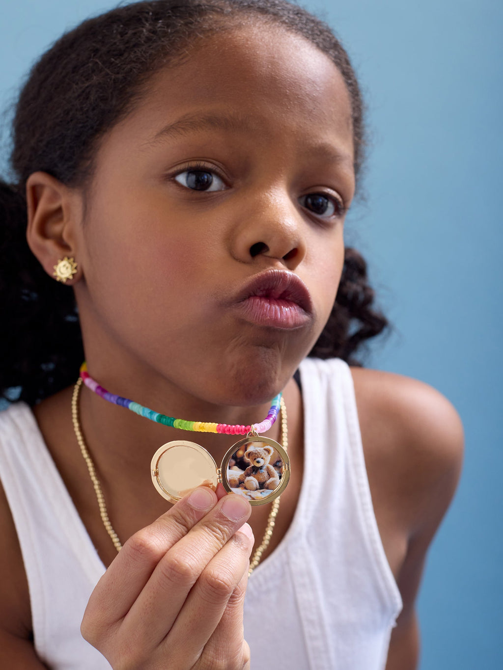 Lil' Smiley Kids’ Locket Necklace - Smiley Face