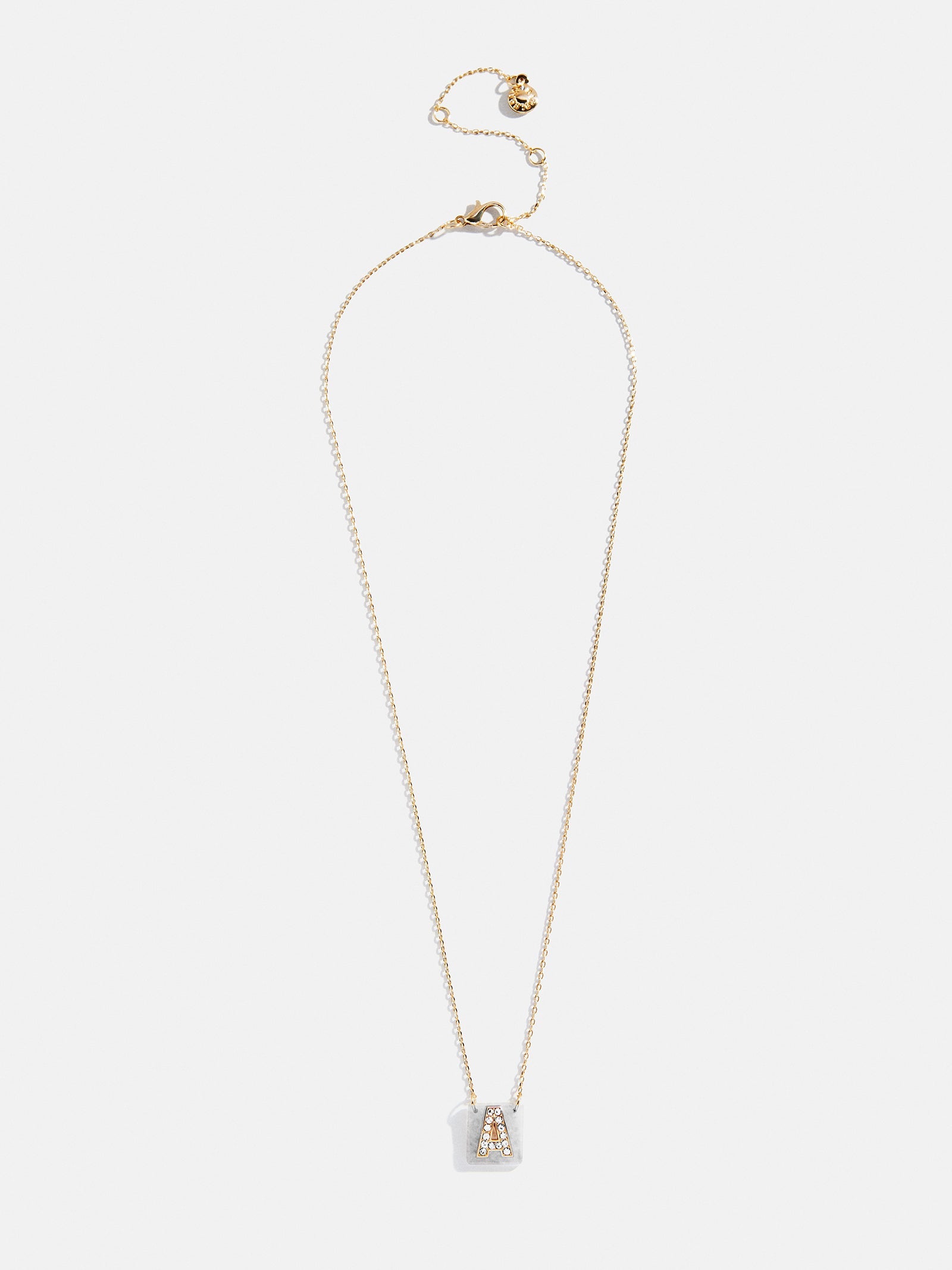 Clementine Initial Necklace - Gold/Pavé