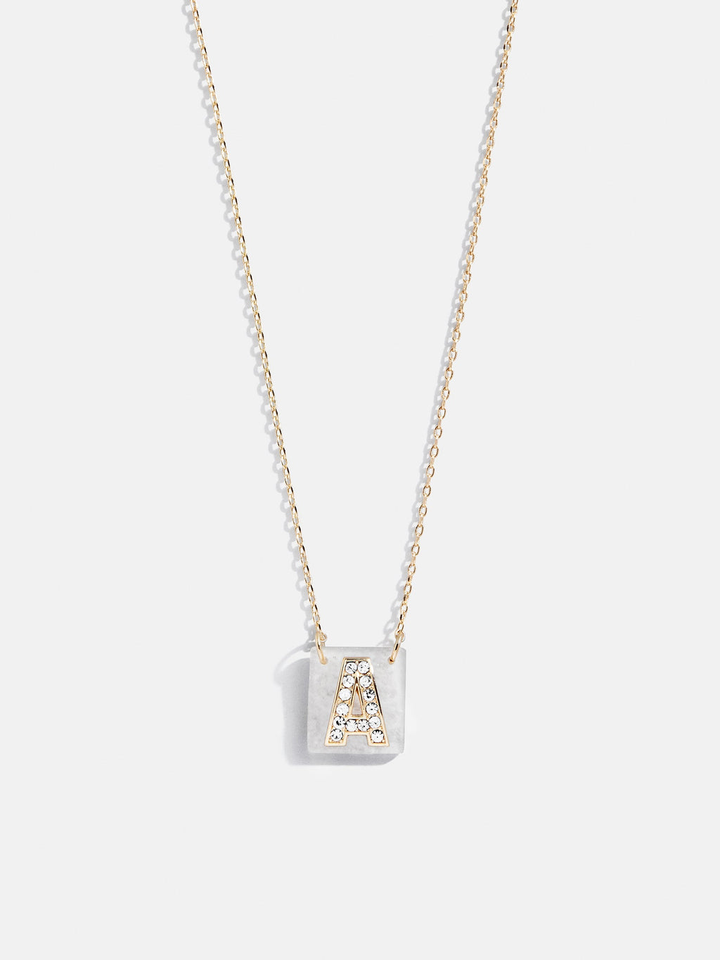 Clementine Initial Necklace - Gold/Pavé