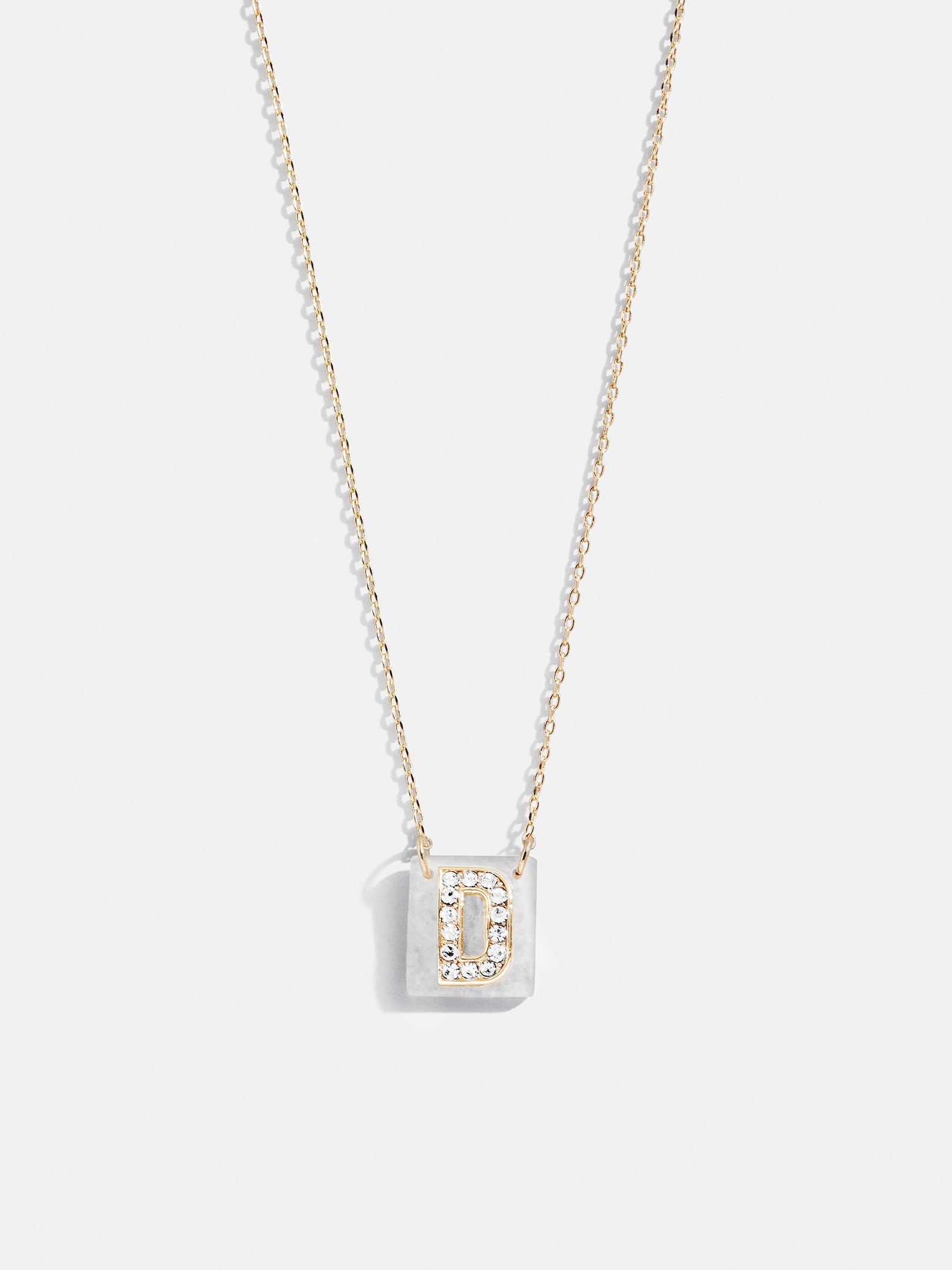 Clementine Initial Necklace - Gold/Pavé