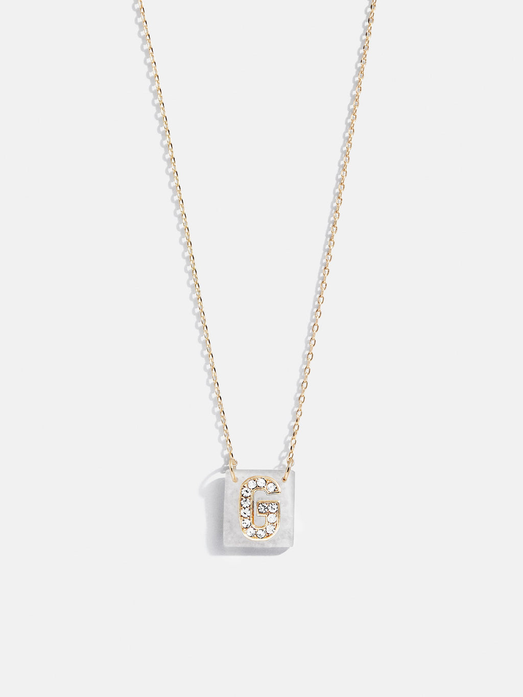Clementine Initial Necklace - Gold/Pavé