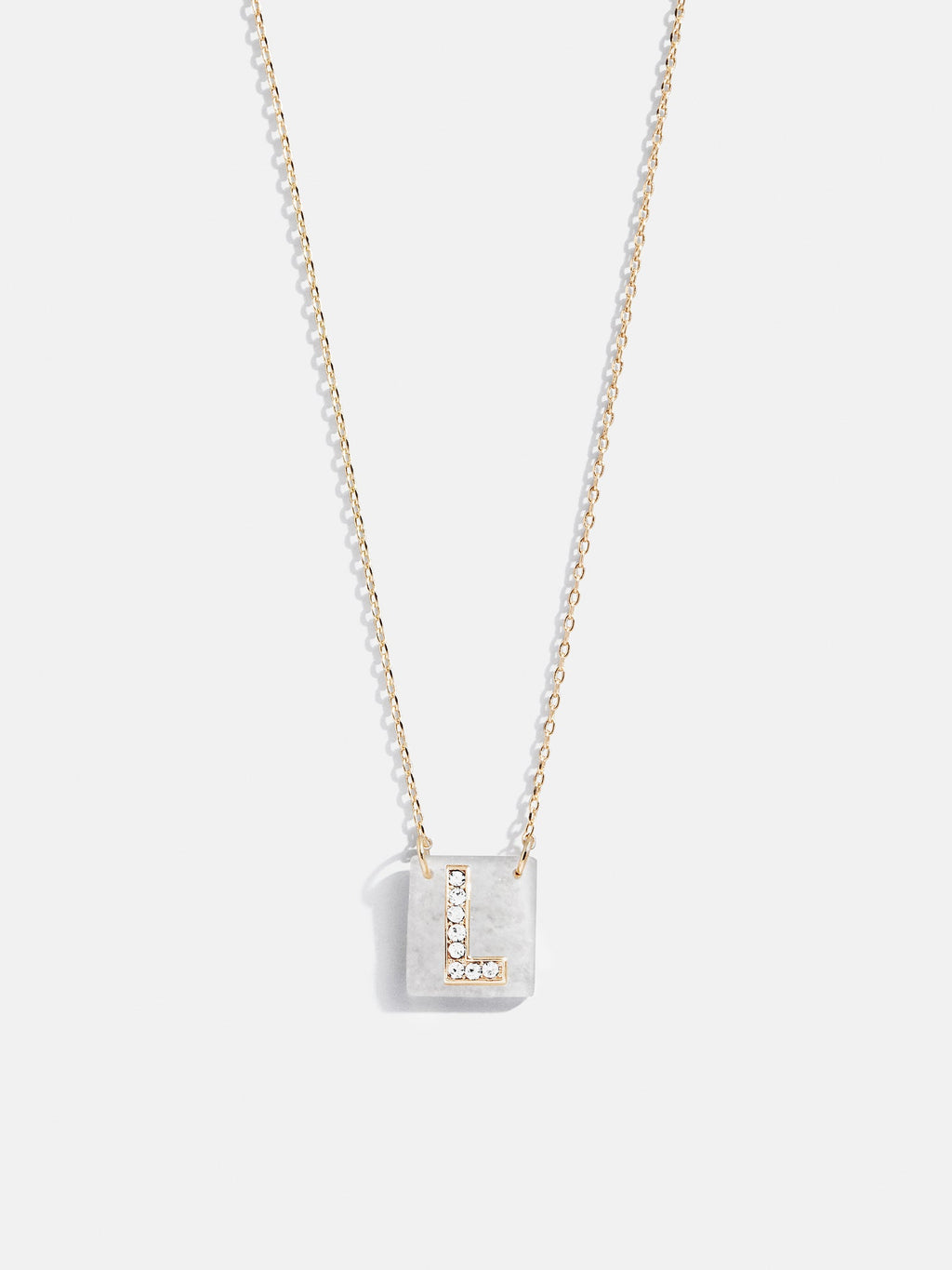 Clementine Initial Necklace - Gold/Pavé