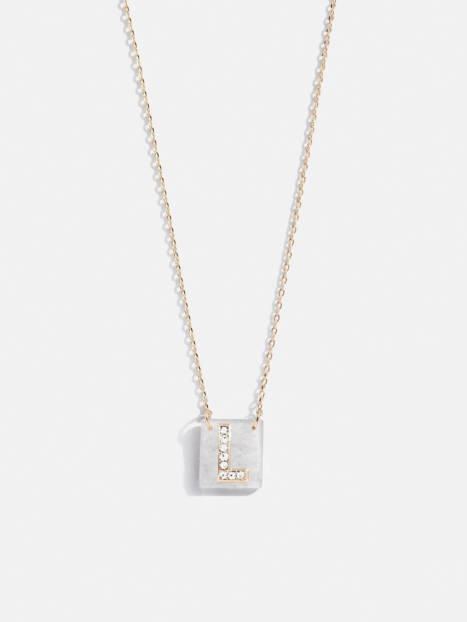Clementine Initial Necklace - Gold/Pavé