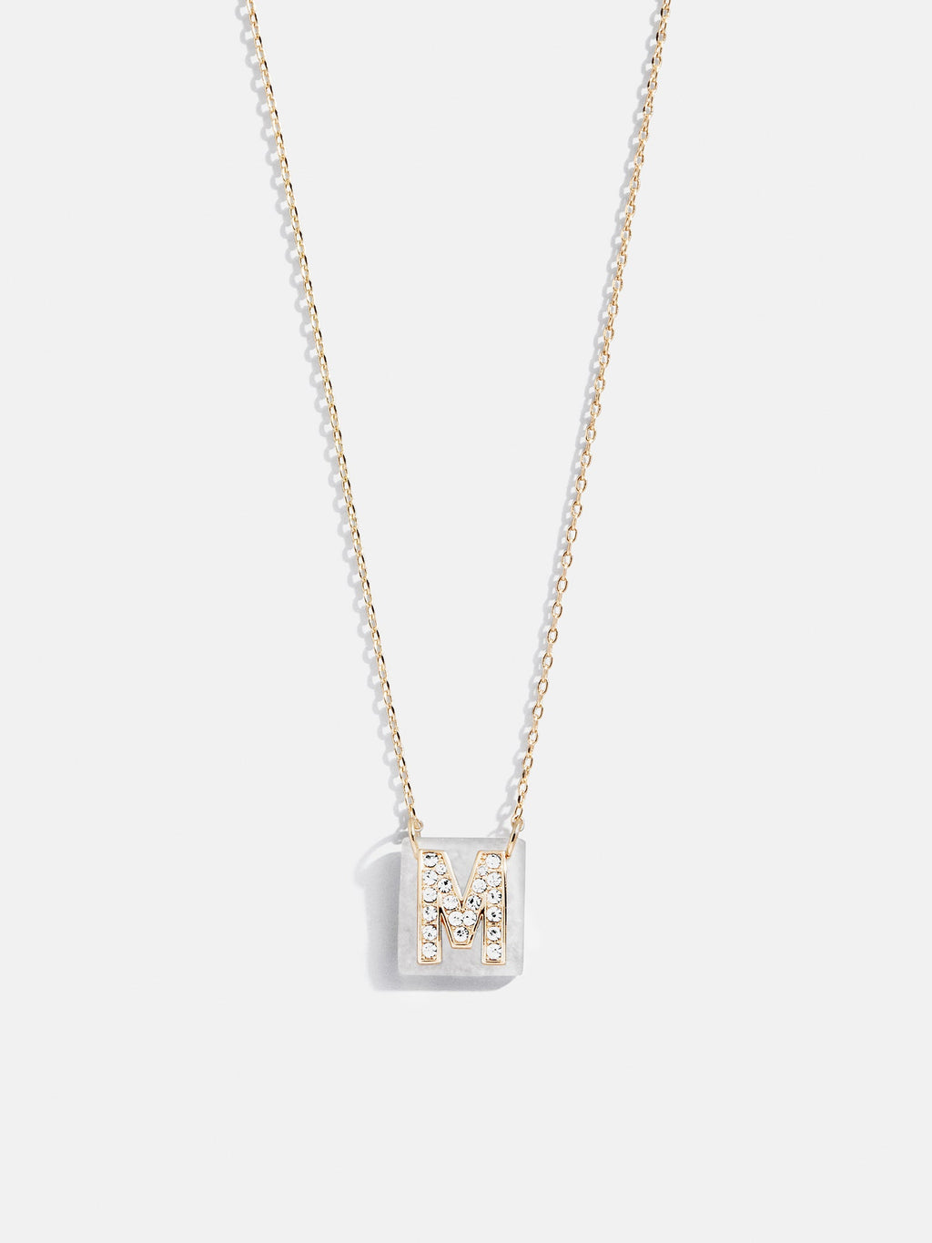 Clementine Initial Necklace - Gold/Pavé
