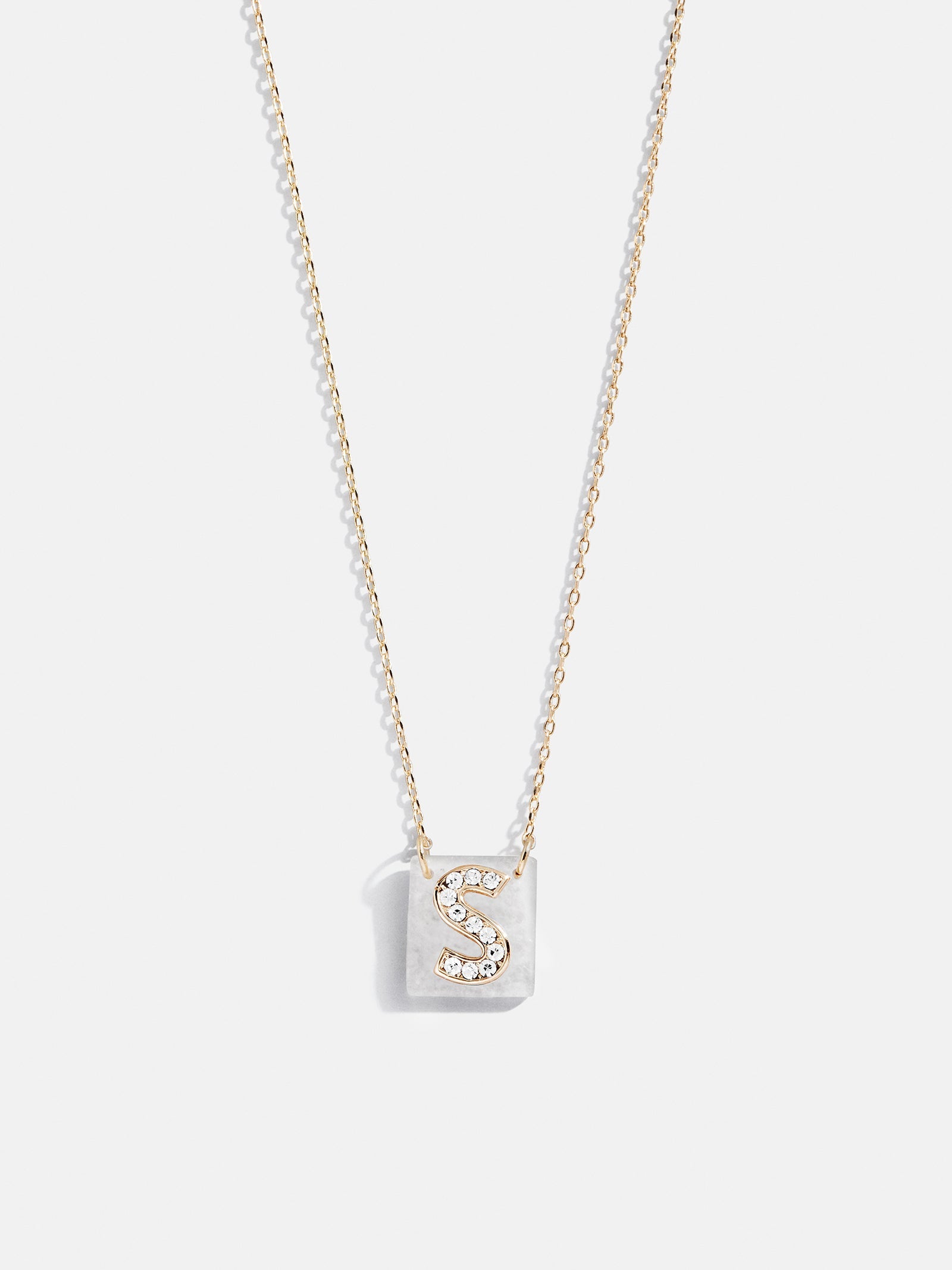 Clementine Initial Necklace - Gold/Pavé