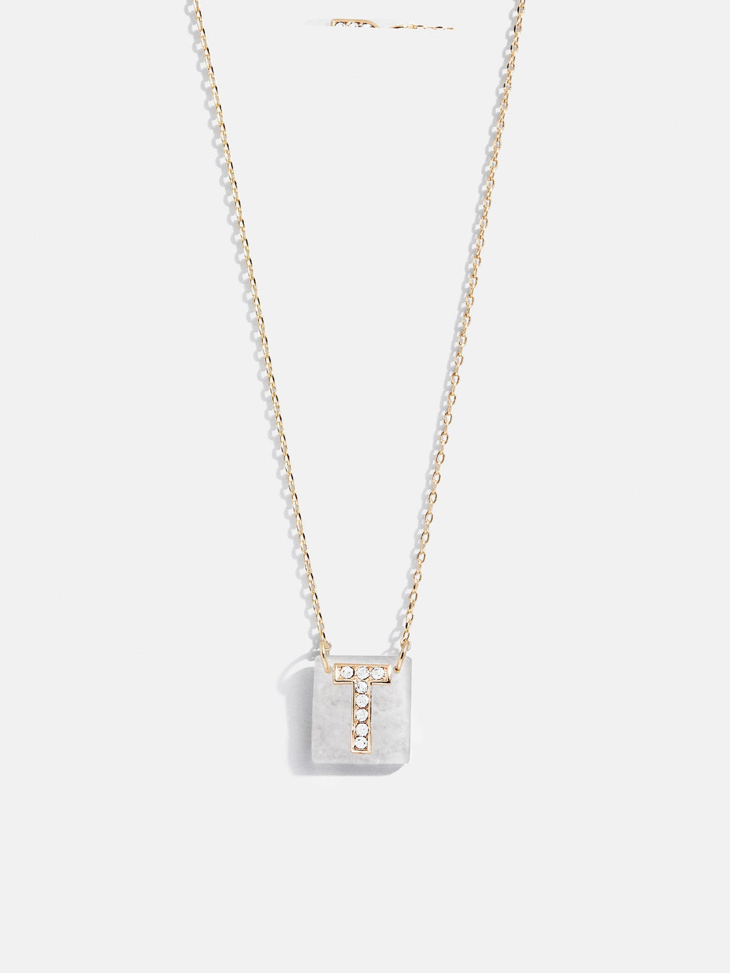 Clementine Initial Necklace - Gold/Pavé