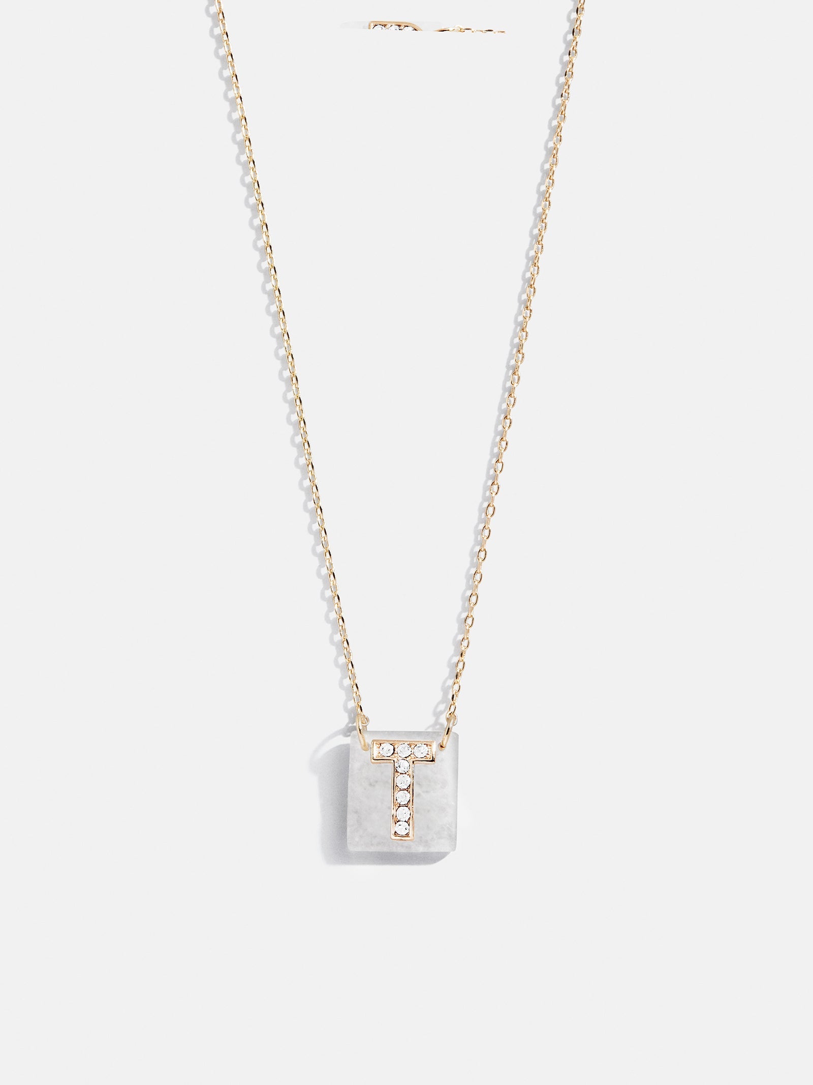 Clementine Initial Necklace - Gold/Pavé