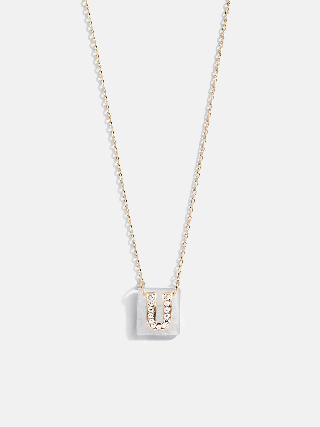 Clementine Initial Necklace - Gold/Pavé