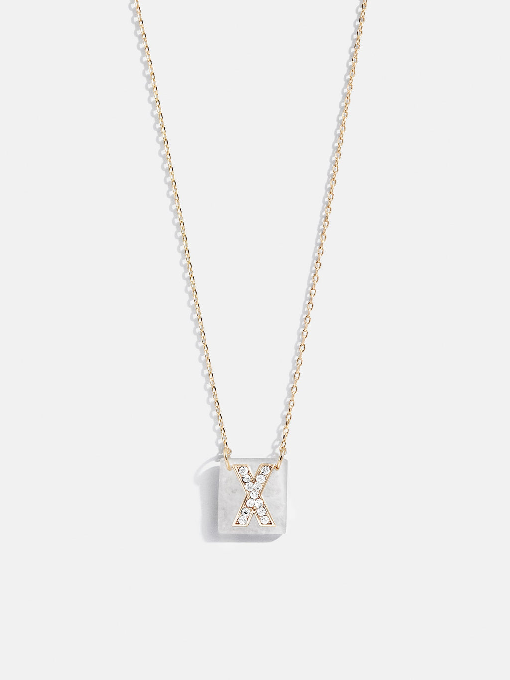 Clementine Initial Necklace - Gold/Pavé