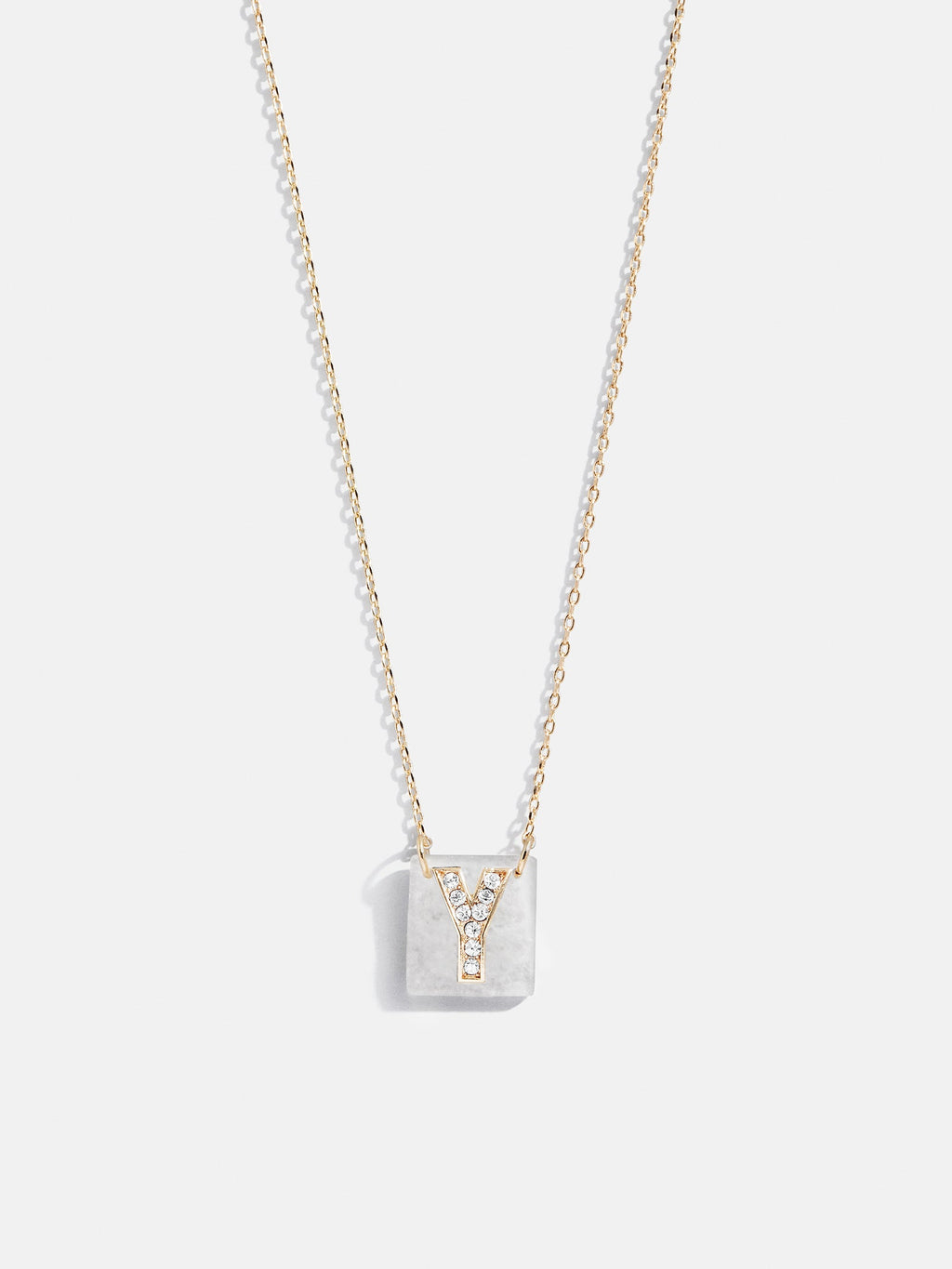 Clementine Initial Necklace - Gold/Pavé