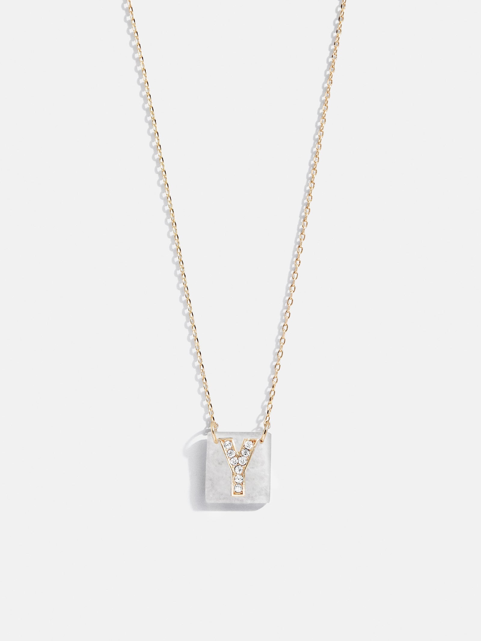 Clementine Initial Necklace - Gold/Pavé
