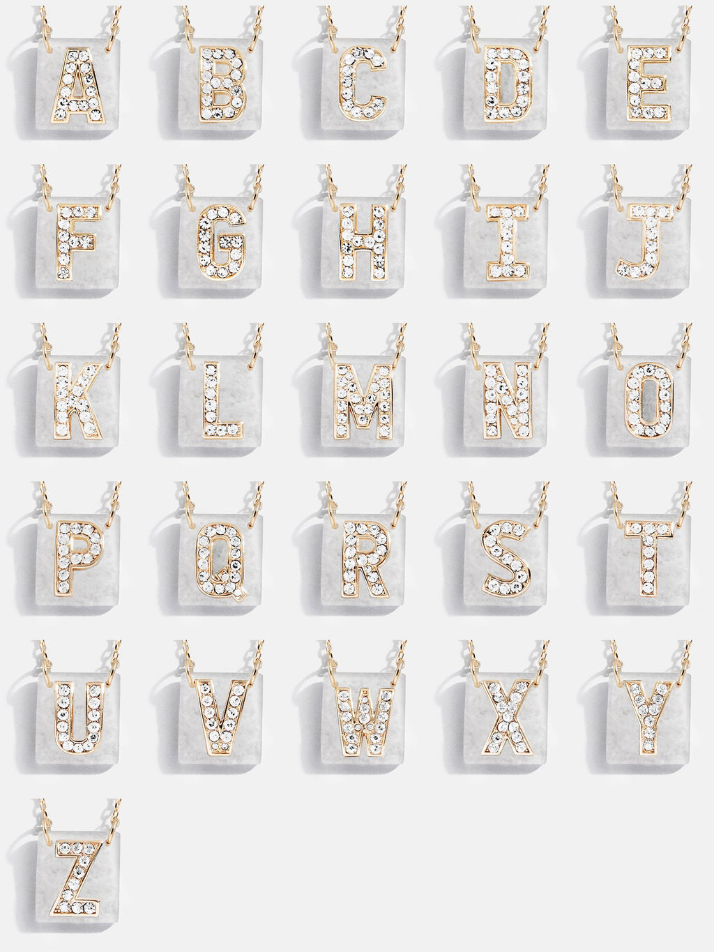 Clementine Initial Necklace - Gold/Pavé