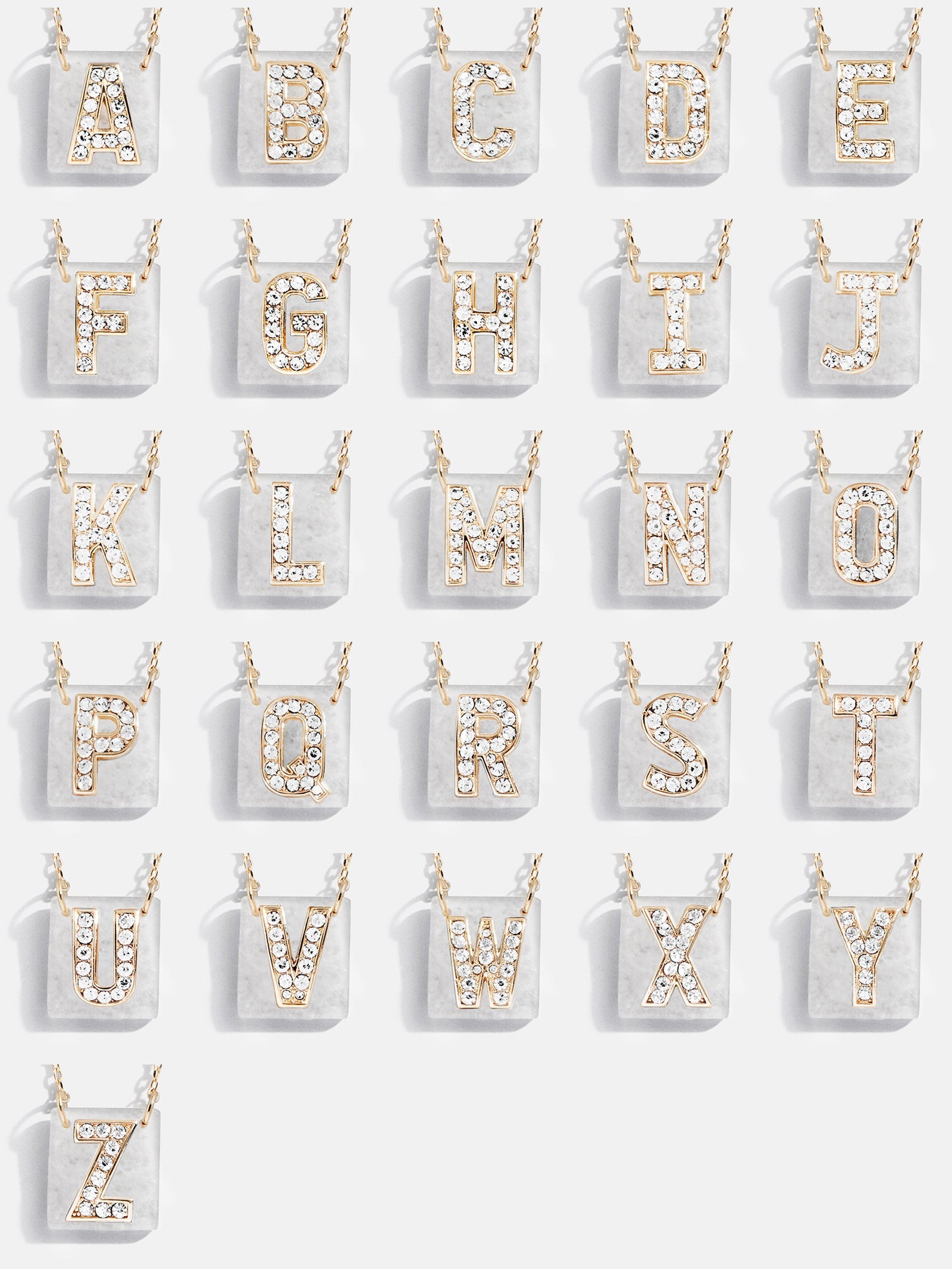 Clementine Initial Necklace - Gold/Pavé