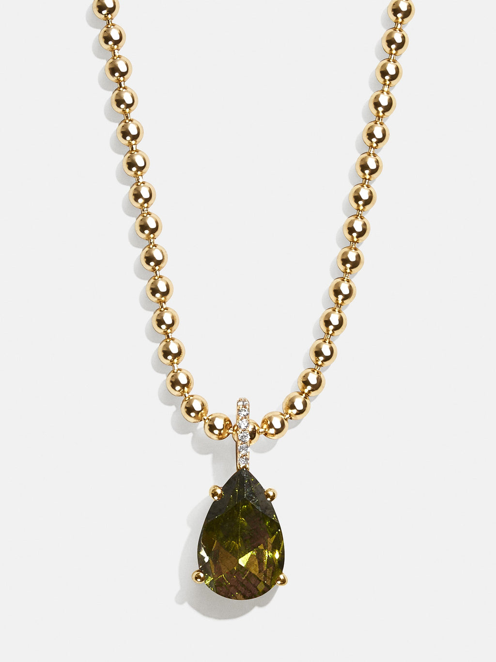 Esther 18K Gold Plated Sterling Silver Birthstone Necklace - Peridot
