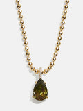 Esther 18K Gold Plated Sterling Silver Birthstone Necklace - Peridot
