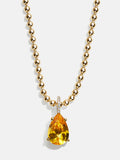 Esther 18K Gold Plated Sterling Silver Birthstone Necklace - Topaz