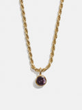Florence 18K Gold Plated Sterling Silver Birthstone Necklace - Amethyst