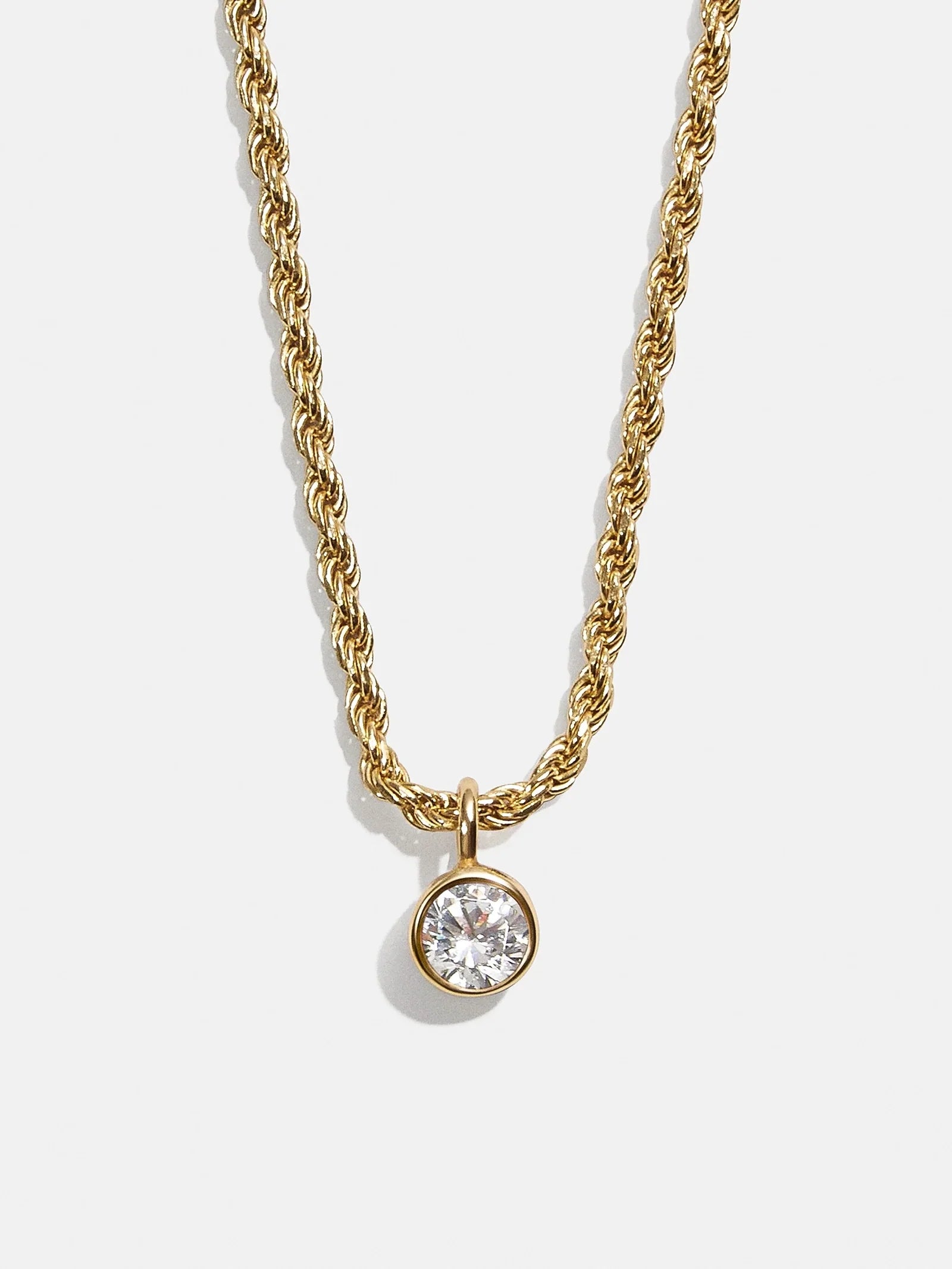 Florence 18K Gold Plated Sterling Silver Birthstone Necklace - Crystal