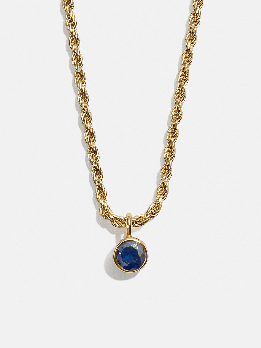 Florence 18K Gold Plated Sterling Silver Birthstone Necklace - Sapphire