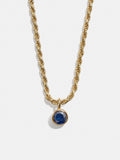Florence 18K Gold Plated Sterling Silver Birthstone Necklace - Sapphire