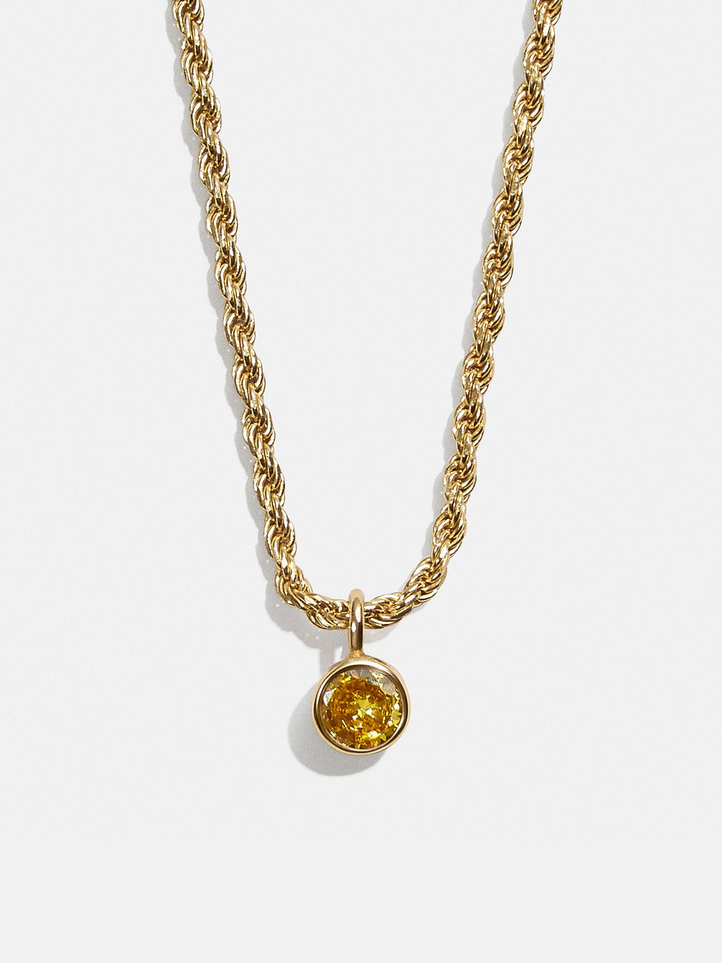 Florence 18K Gold Plated Sterling Silver Birthstone Necklace - Topaz