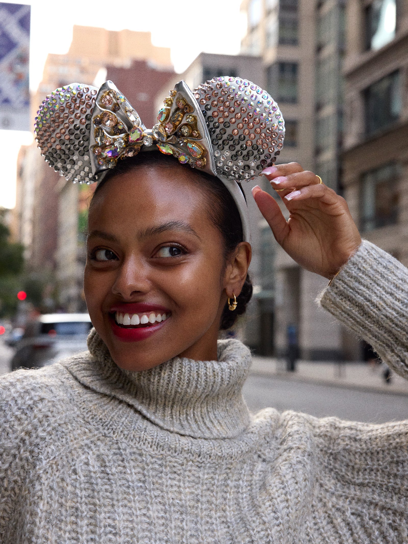 Disney Minnie Mouse Crystal Silver Ears Headband - Minnie Mouse Crystal Silver Ears