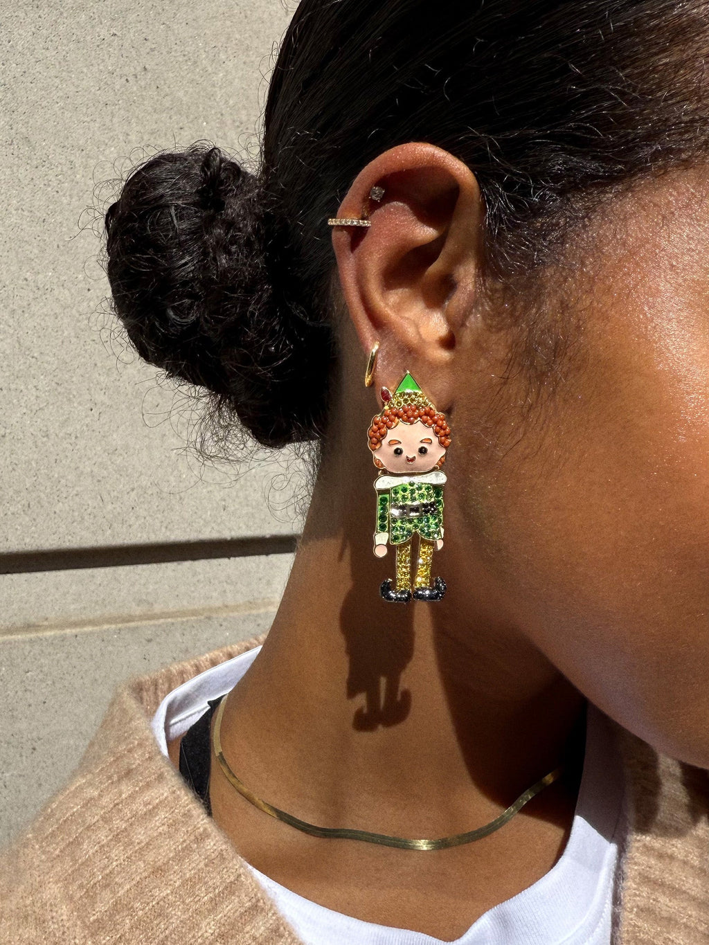 Elf Buddy Earrings - Green