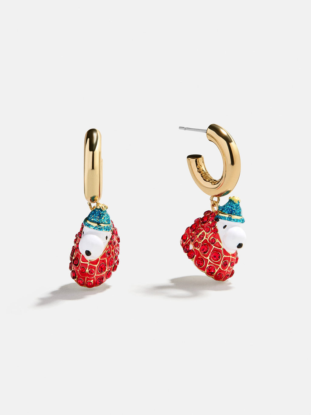 Peanuts Snoopy Puffer Jacket Earrings - Red