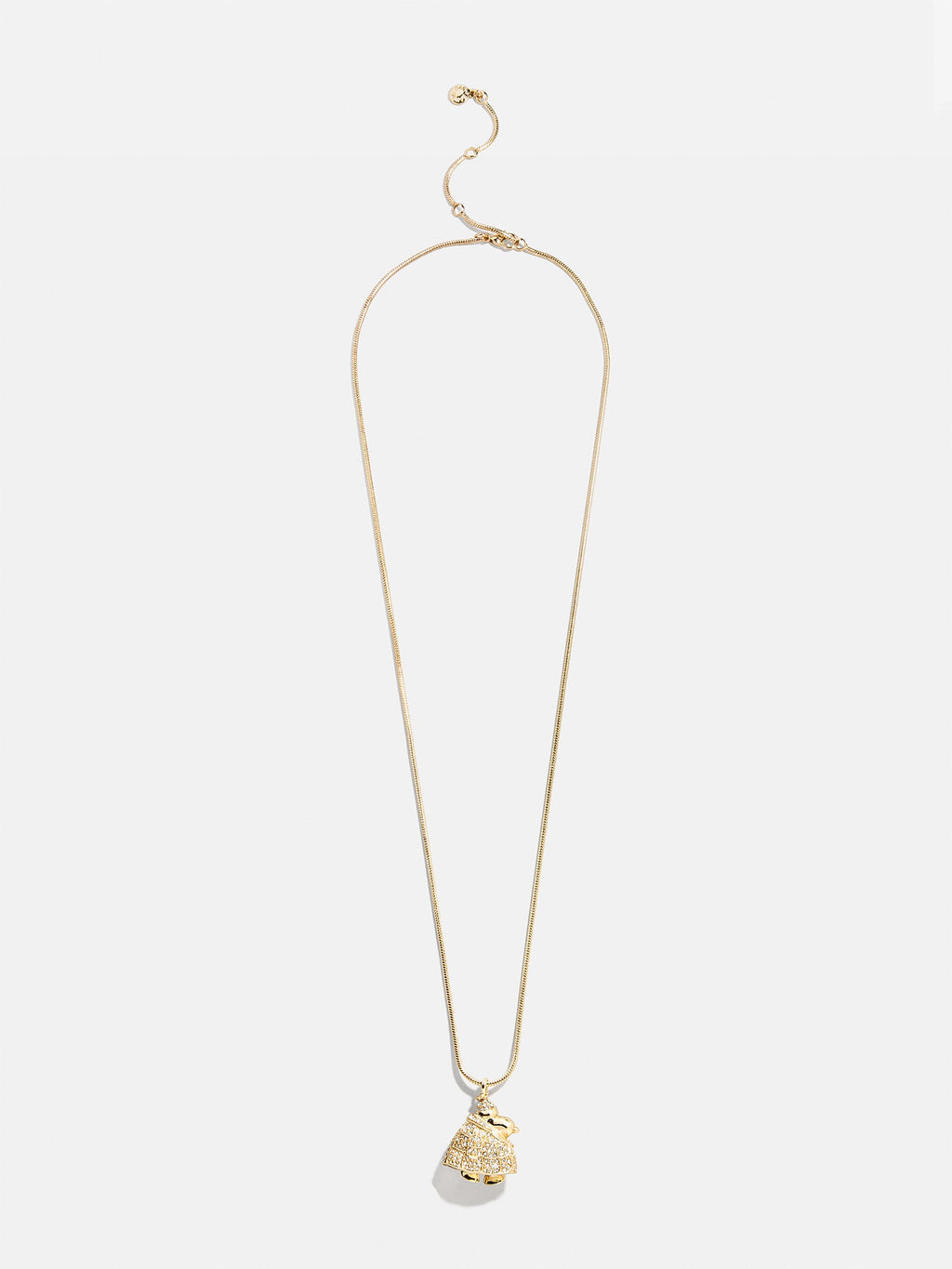 Peanuts Snoopy Puffer Jacket Necklace - Gold/Pavé