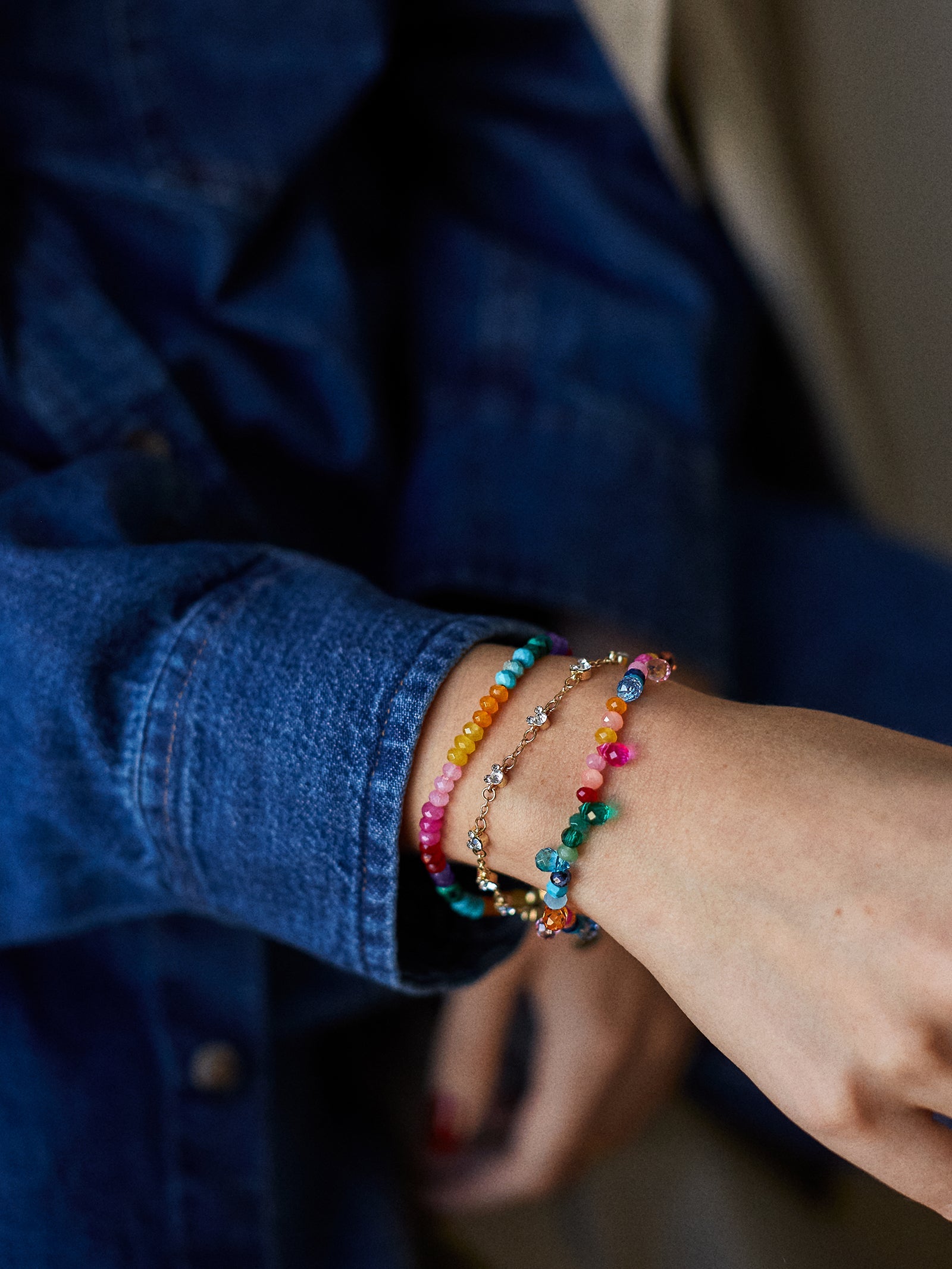 Disney Mickey Mouse Semi-Precious Layered Bracelet - Multi