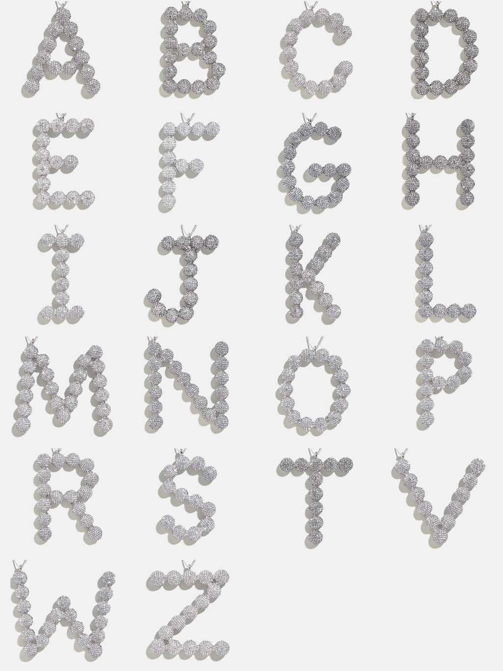 Merry Monogram Ornament - Silver/Pavé