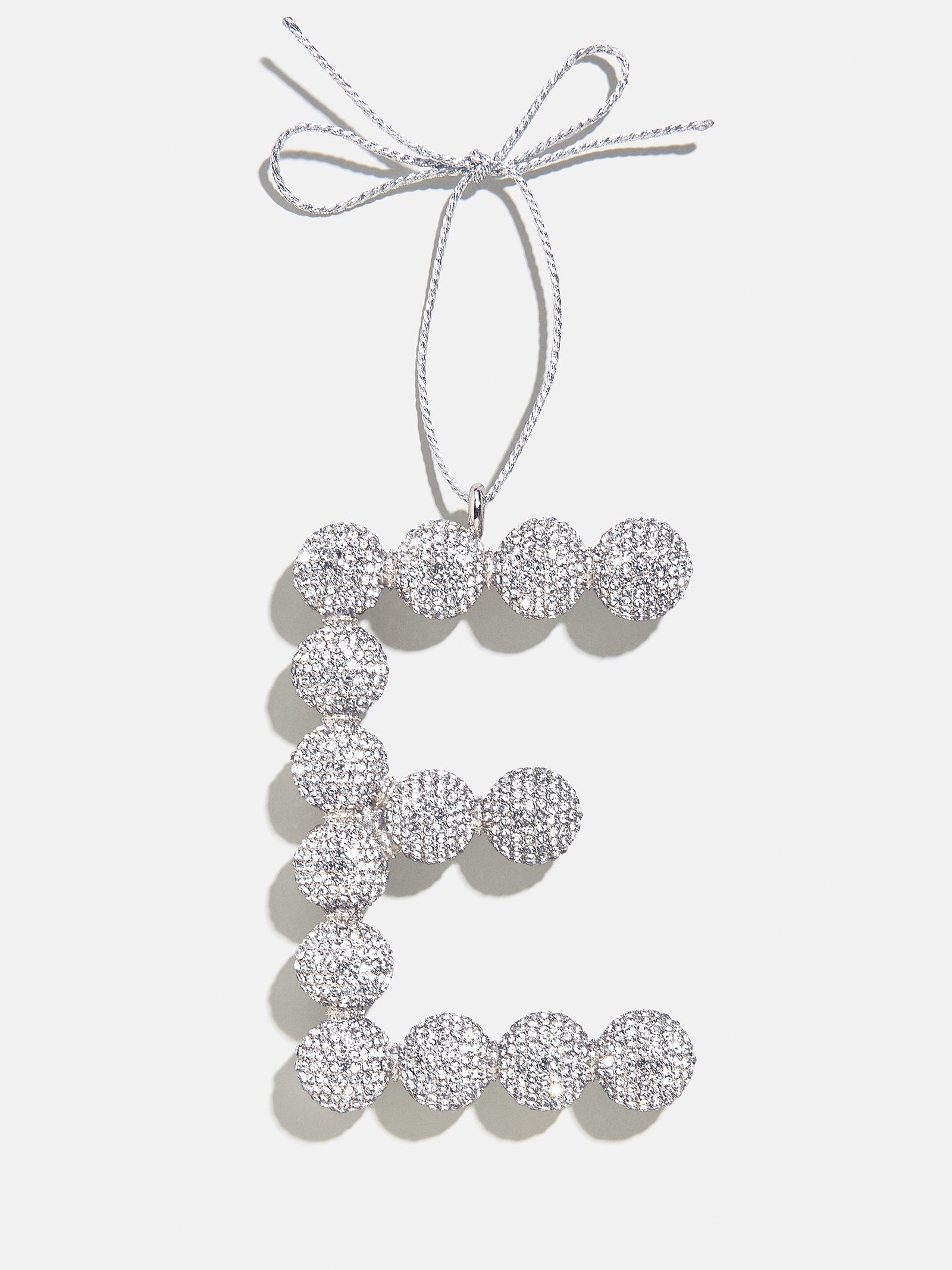 Merry Monogram Ornament - Silver/Pavé
