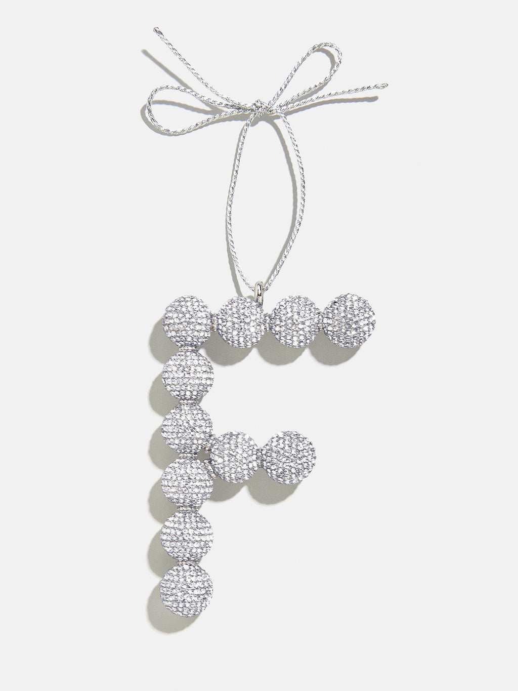 Merry Monogram Ornament - Silver/Pavé