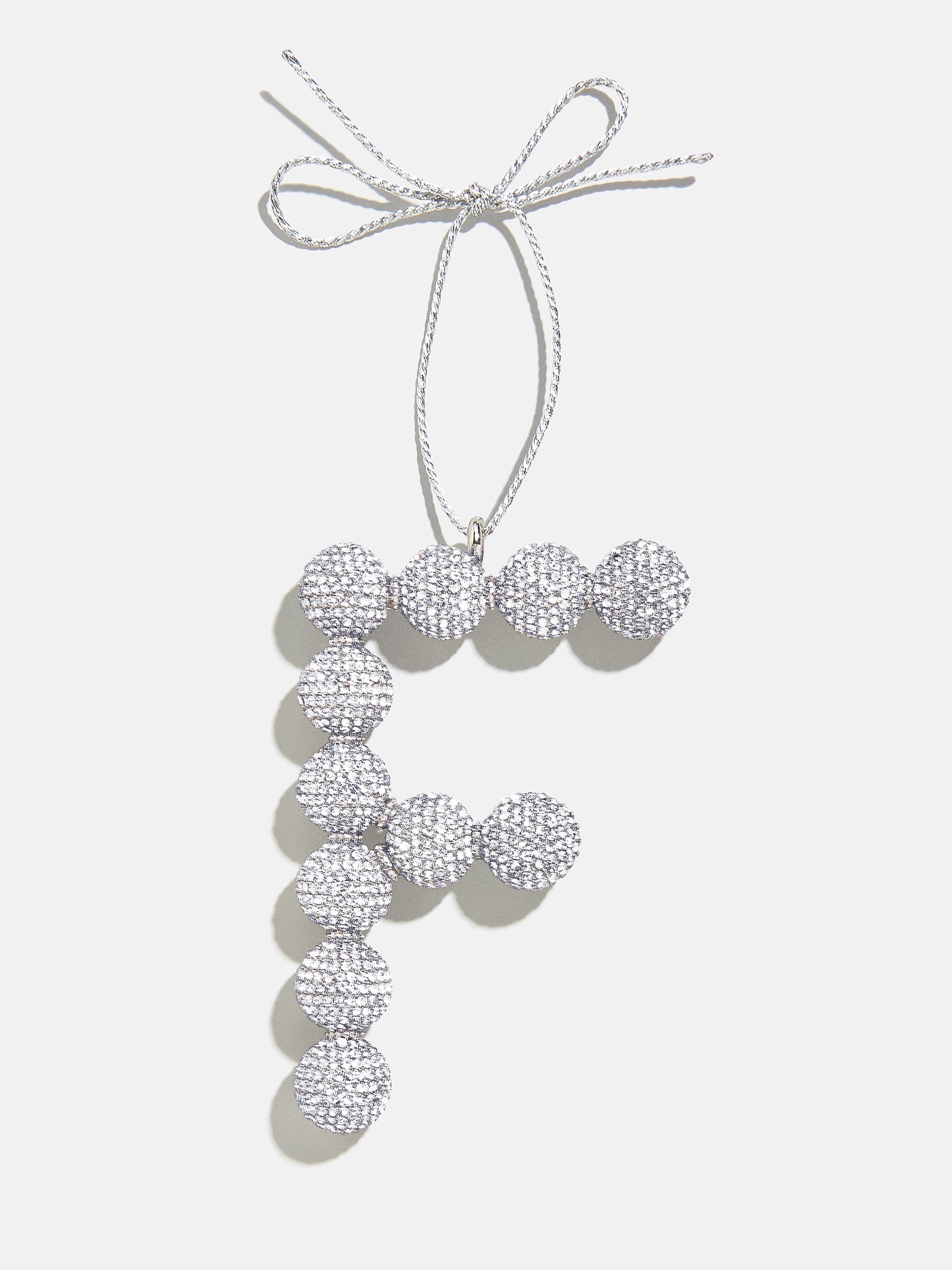 Merry Monogram Ornament - Silver/Pavé