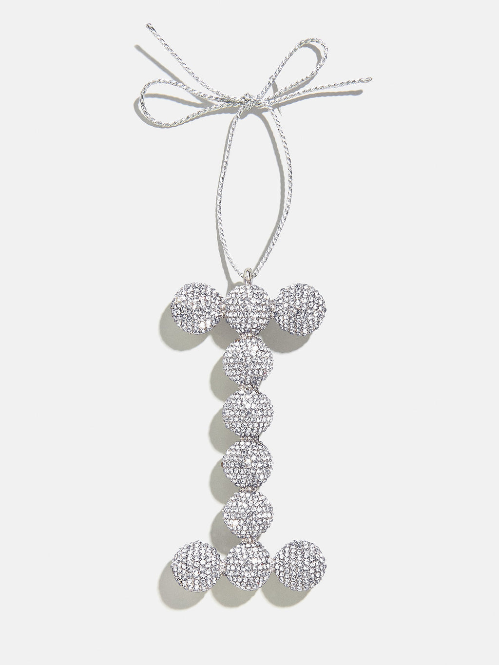 Merry Monogram Ornament - Silver/Pavé