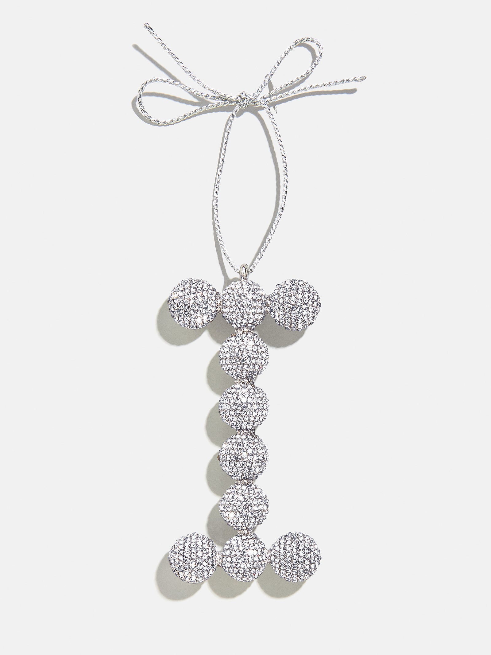 Merry Monogram Ornament - Silver/Pavé