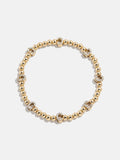 Gold/Pavé Repeating Initial Pisa Bracelet - C